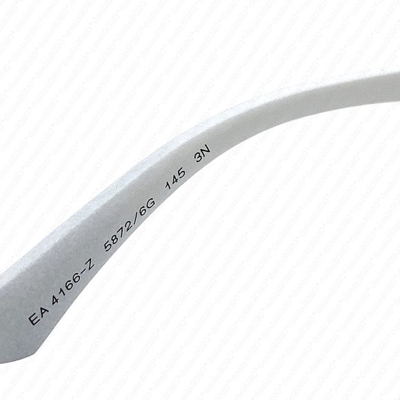 EMPORIO ARMANI EA4166Z 58726G 30mm Matte White Mirrored Sunglasses - Picture 10 of 11